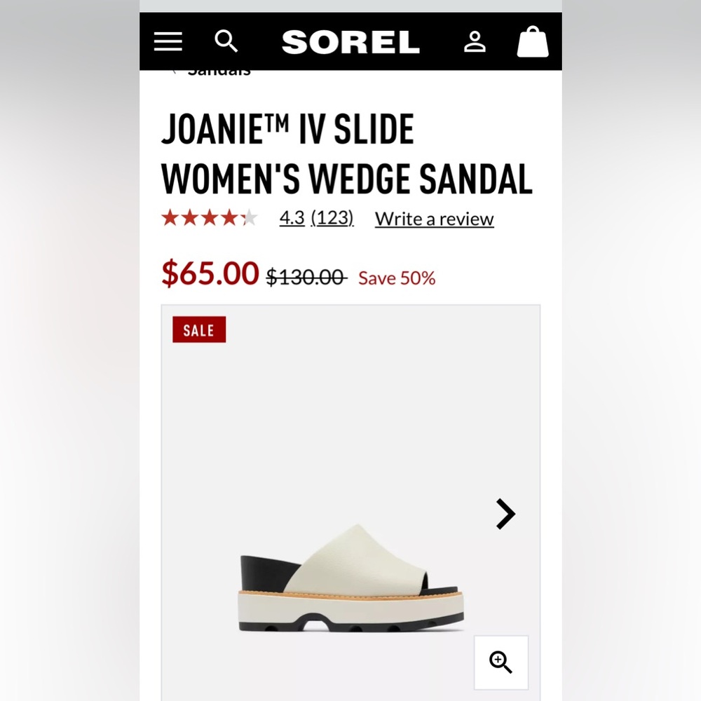SOREL slide wedge sandals